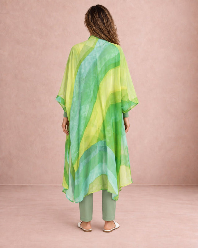 Lime Fusion Kimono - Swimwear Kimono - Mizyana