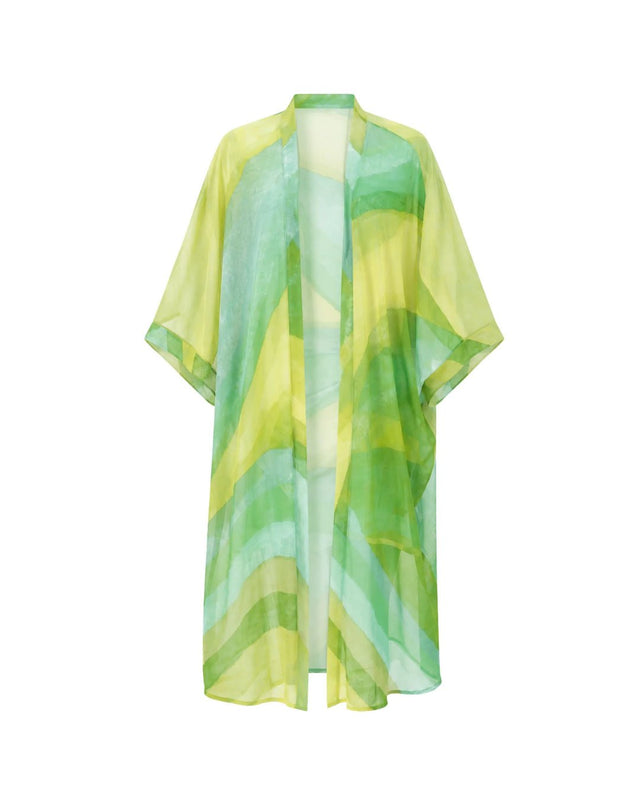 Lime Fusion Kimono - Swimwear Kimono - Mizyana