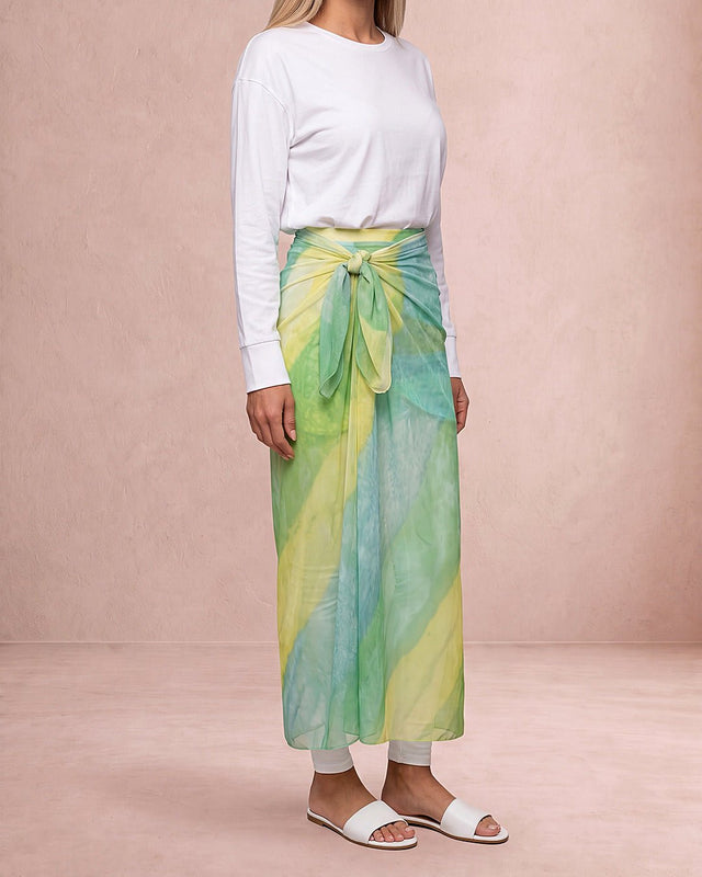Lime Fusion Waist Wrap - Swim Cover-Up - Mizyana