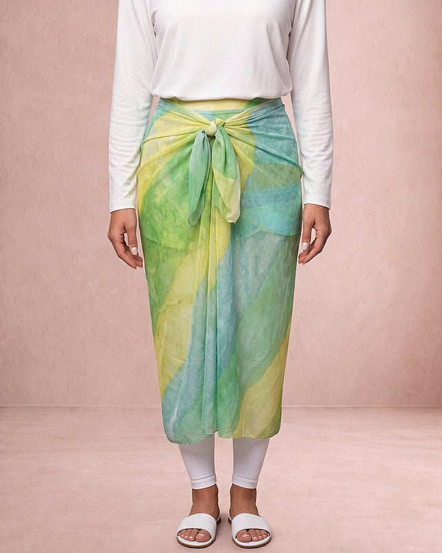 Lime Fusion Waist Wrap - Swim Cover-Up - Mizyana
