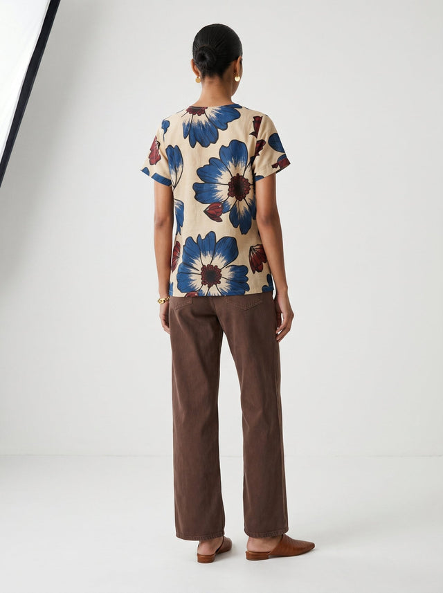 Lin White Chanderi Top - Shirt - Mizyana