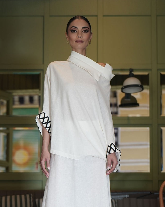 LISI LINEN BLOUSE - Blouse - Mizyana