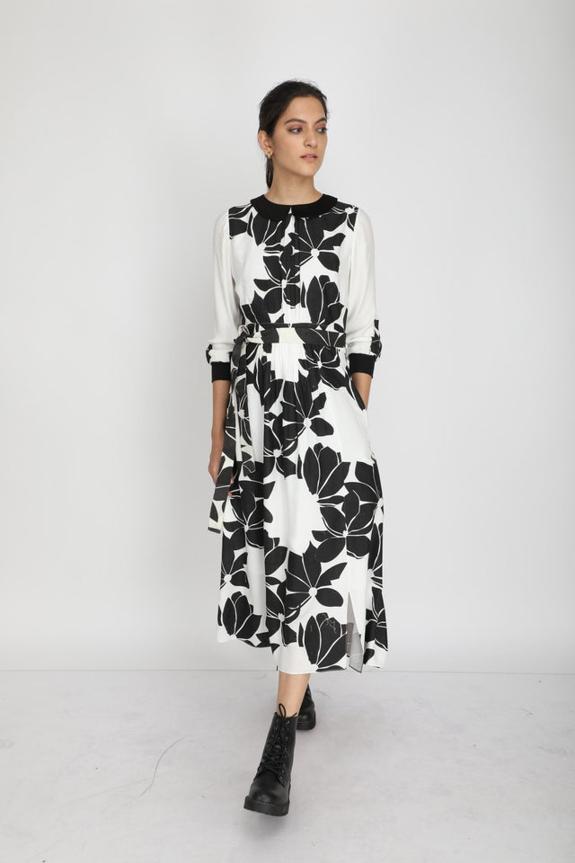 Lotus print dress - Dress - Mizyana