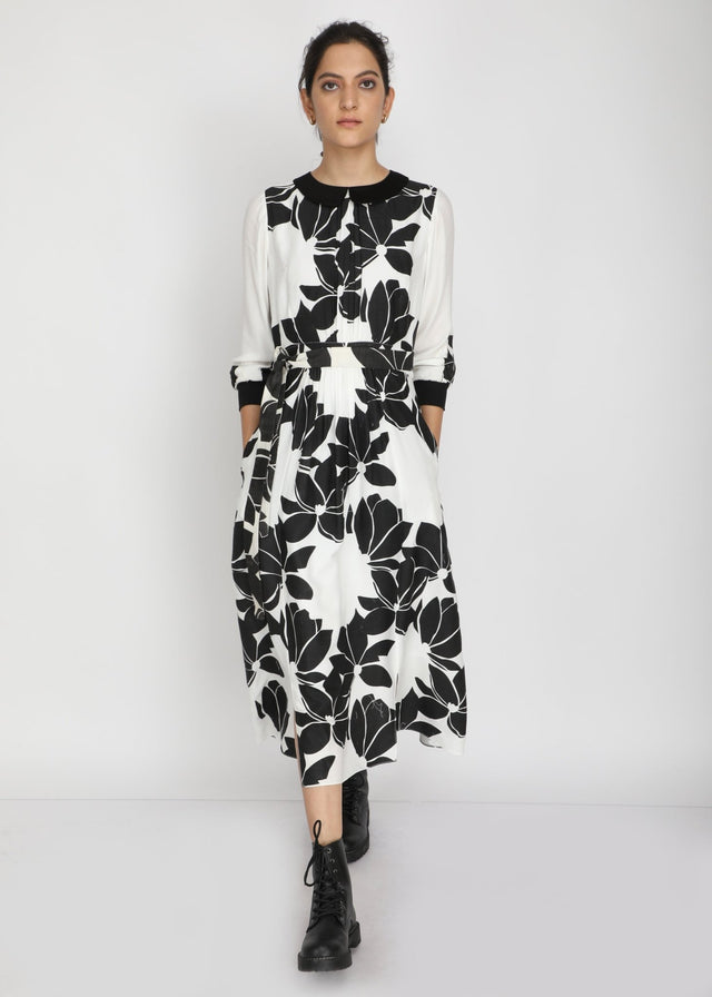 Lotus print dress - Dress - Mizyana