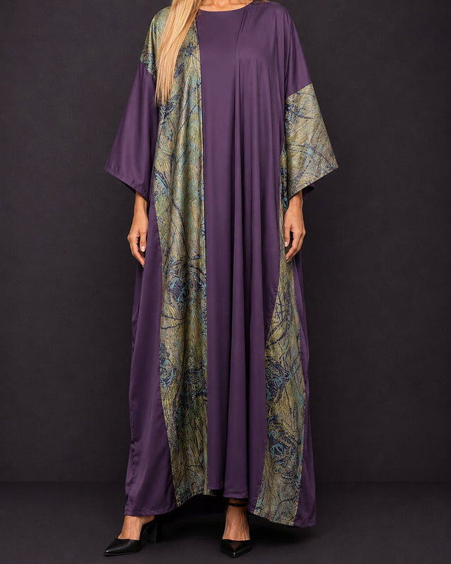 Majestic Brocade Abaya Set - Abaya - Mizyana