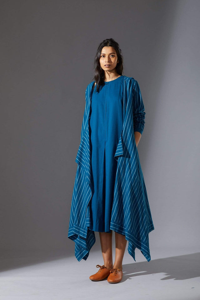 Mati Hooded Koza Blue Overlay - Overlay - Mizyana