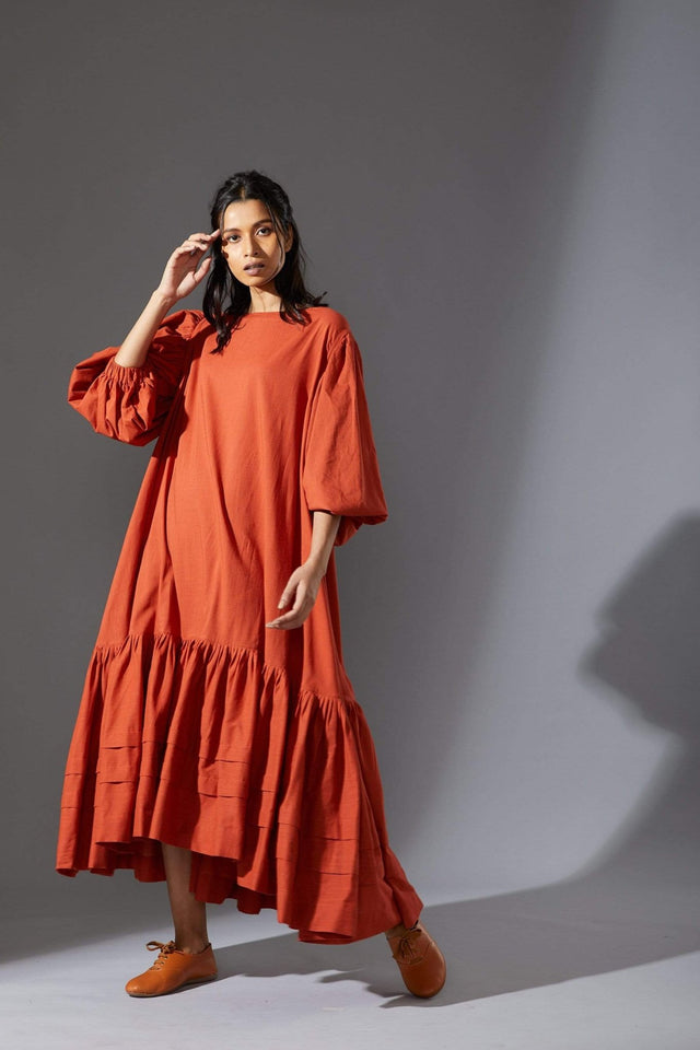 Mati Kaavya Rust Dress - Dress - Mizyana