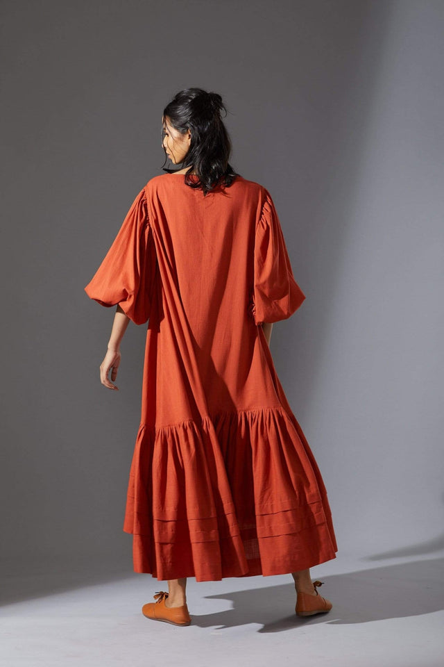 Mati Kaavya Rust Dress - Dress - Mizyana