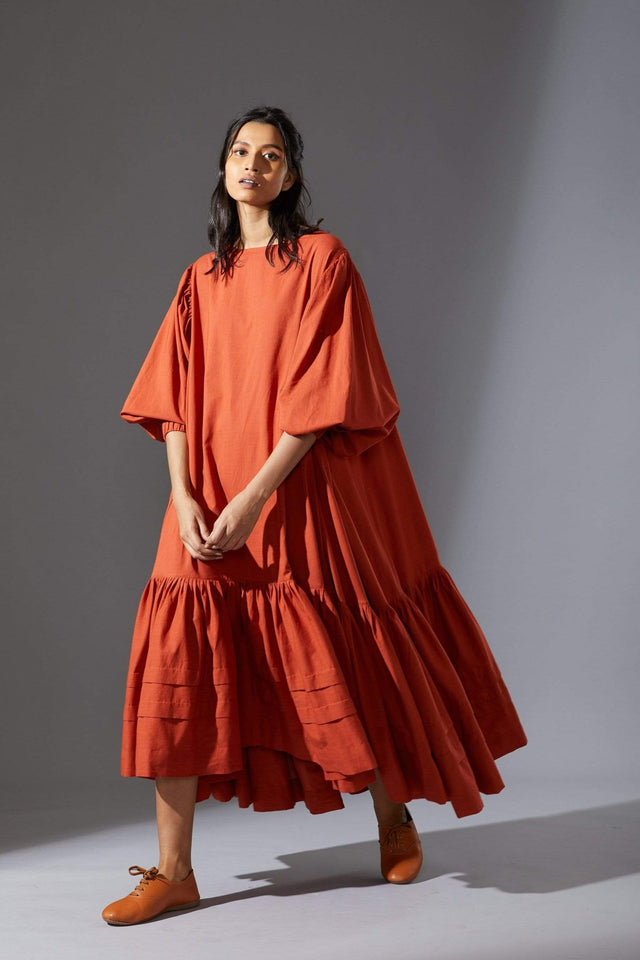 Mati Kaavya Rust Dress - Dress - Mizyana