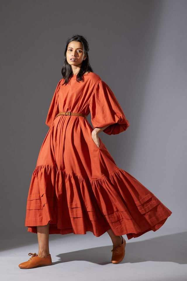 Mati Kaavya Rust Dress - Dress - Mizyana