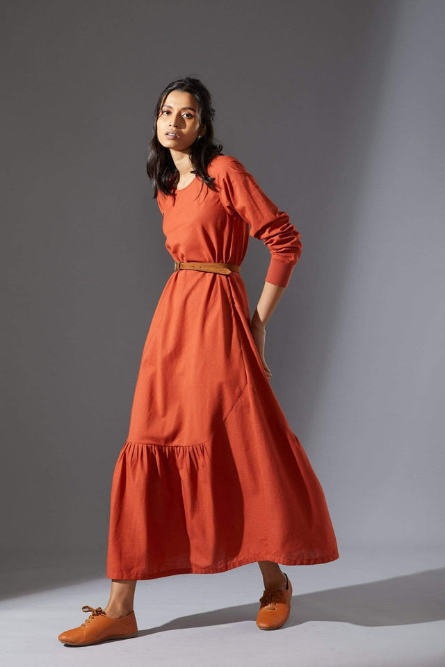 Mati New Aboli Rust Dress - Dress - Mizyana