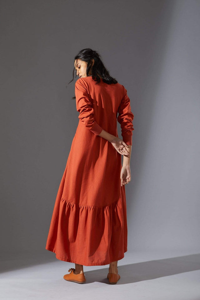 Mati New Aboli Rust Dress - Dress - Mizyana