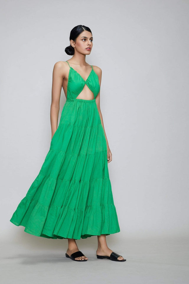 Mati New Saya Aakaar - Green (Ready to Ship) - Dress - Mizyana