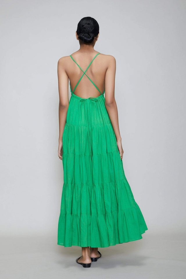 Mati New Saya Aakaar - Green (Ready to Ship) - Dress - Mizyana