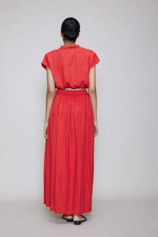 Mati New Sphara Skirt Set - Red (Ready to Ship) - Two-Piece Set - Mizyana