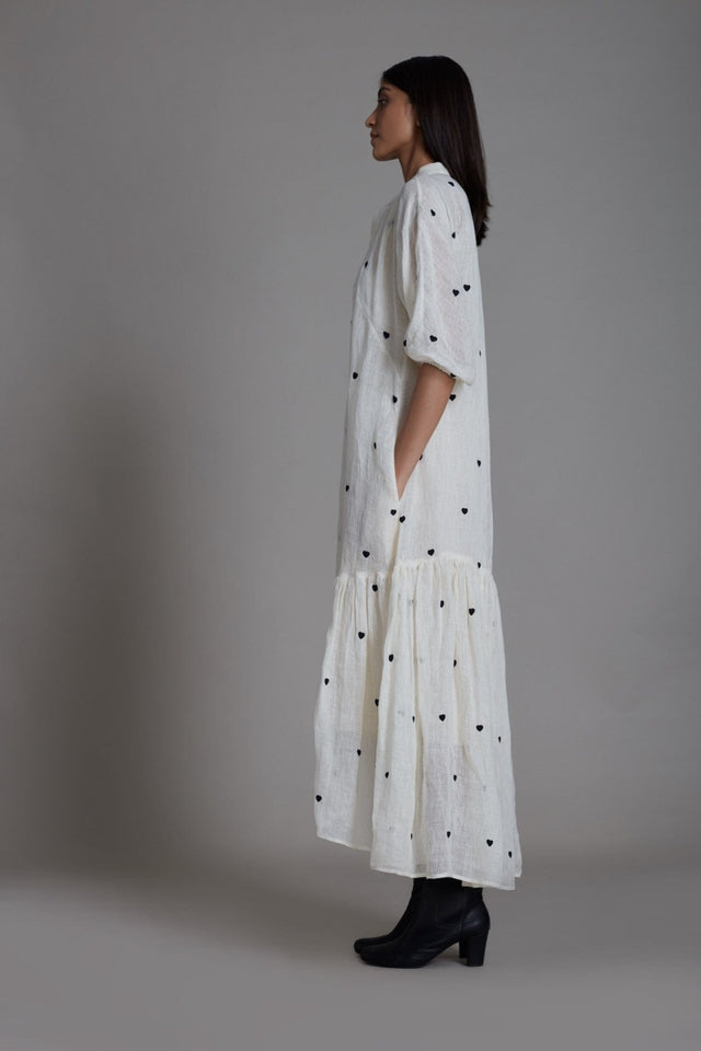 Mati Queen of Hearts Dress-Oatmeal - Dress - Mizyana
