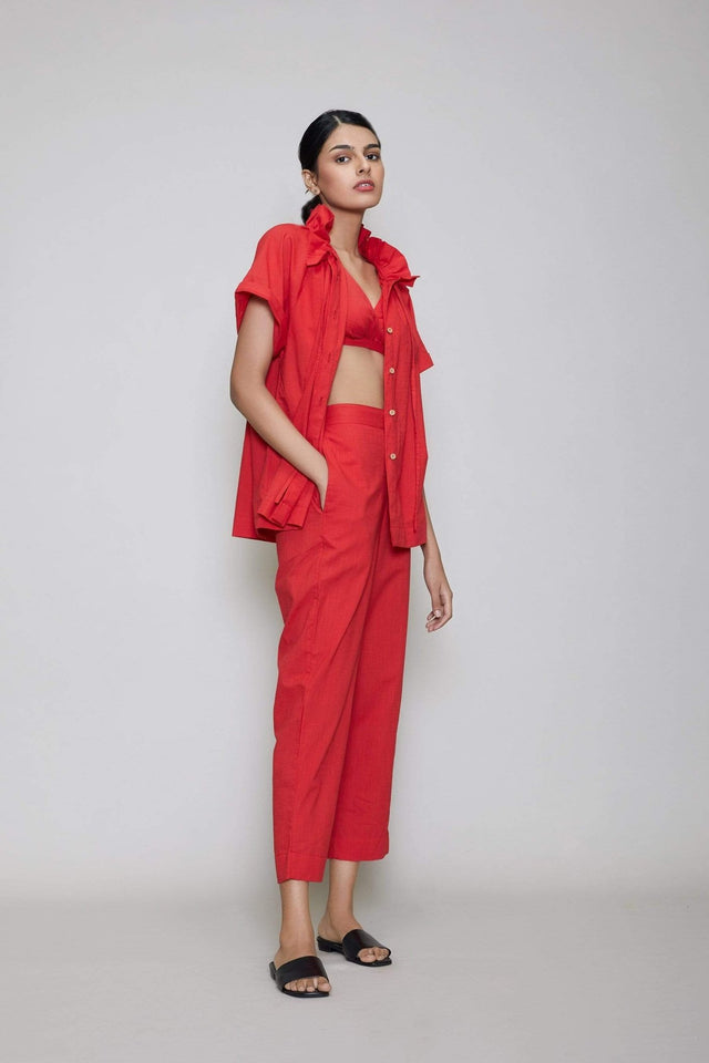 Mati Rang SE Pants - Red (Ready to Ship) - Trousers - Mizyana