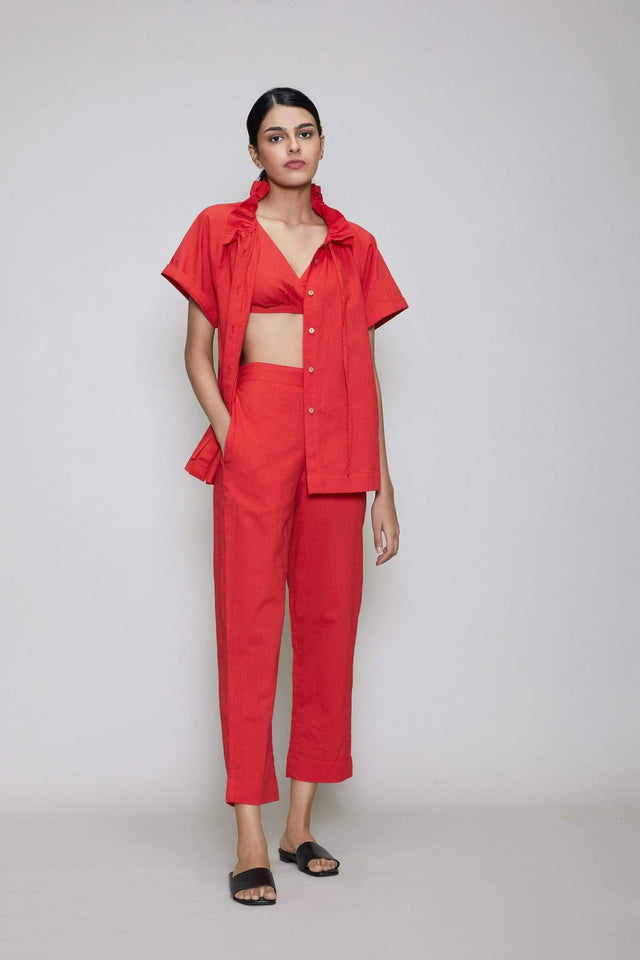 Mati Rang SE Pants - Red (Ready to Ship) - Trousers - Mizyana