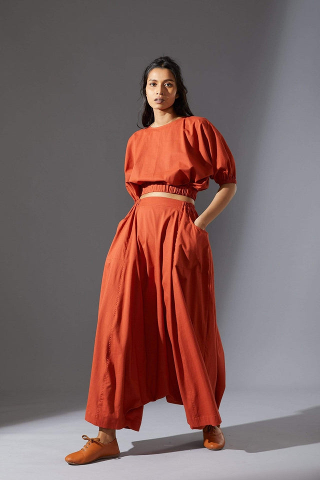 Mati Sphara Rust Set with Pants - Two-Piece Set - Mizyana
