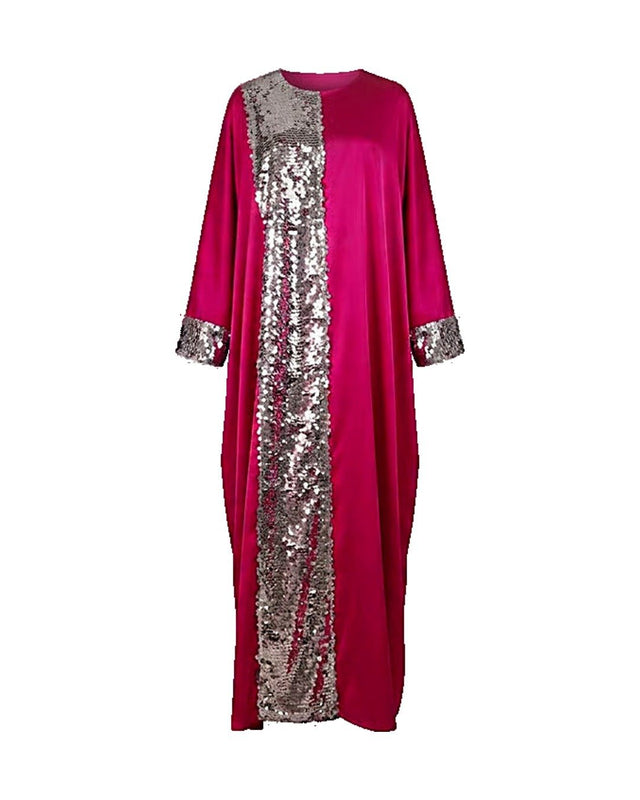 Matte Sequin Satin Crepe Jalabiya - Jalabiya - Mizyana