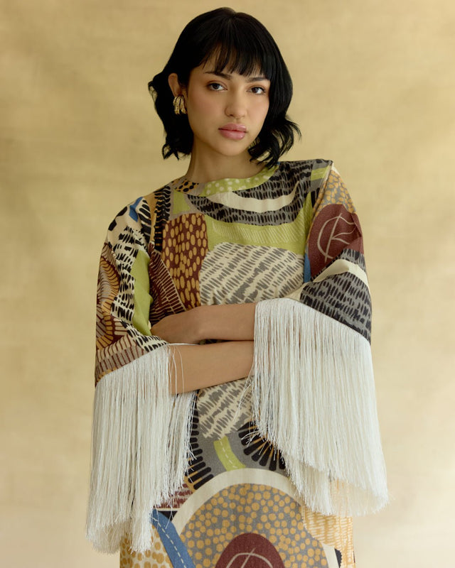 Medina Fringe Kaftan - Kaftan - Mizyana