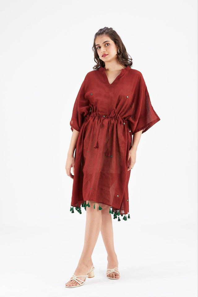 Meira Maroon Kaftan - Kaftan - Mizyana