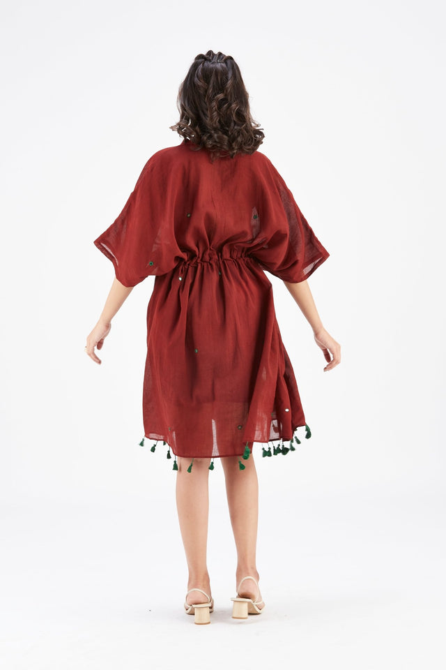 Meira Maroon Kaftan - Kaftan - Mizyana