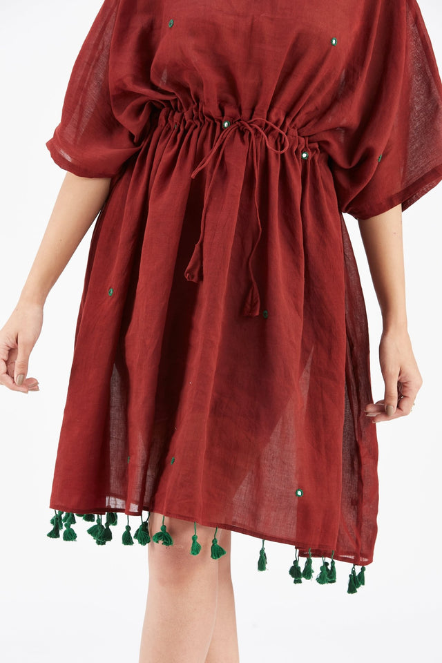 Meira Maroon Kaftan - Kaftan - Mizyana