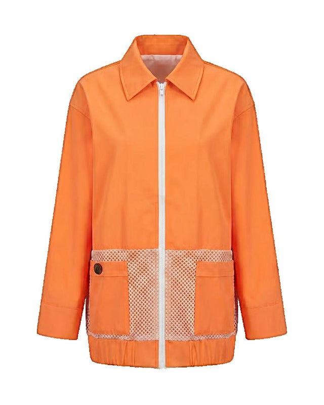 Mesh Pockets Bomber Jacket - Jacket - Mizyana