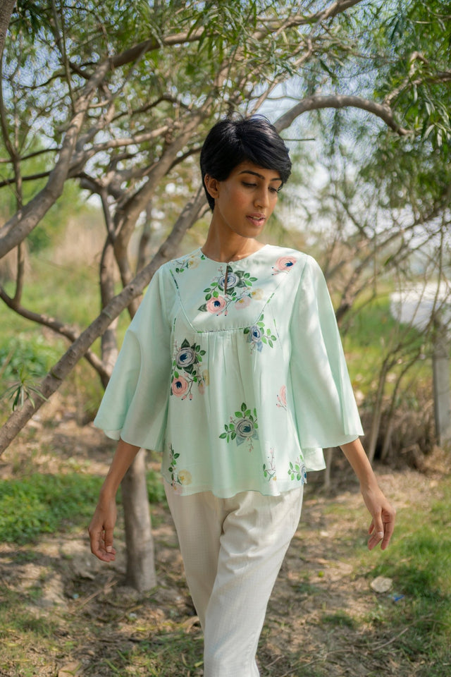 Mint Kimono Top - Shirt - Mizyana