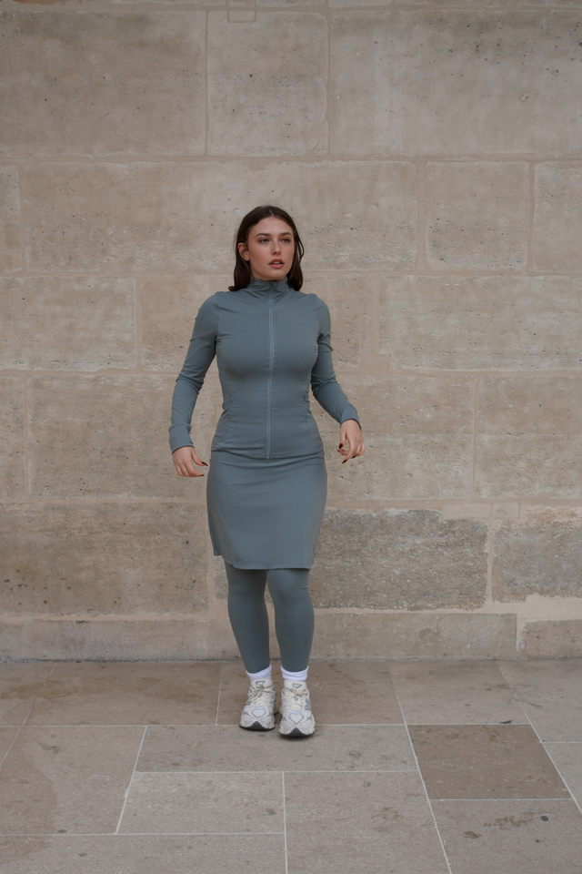 Modest Sport Skirt 20” with Integrated Legging - Sage Green