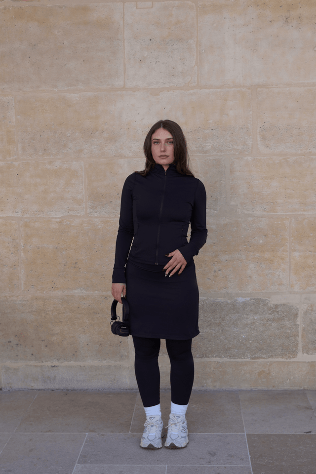 Modest Sport Skirt 18” with Integrated Legging - Black - Leggings - Mizyana