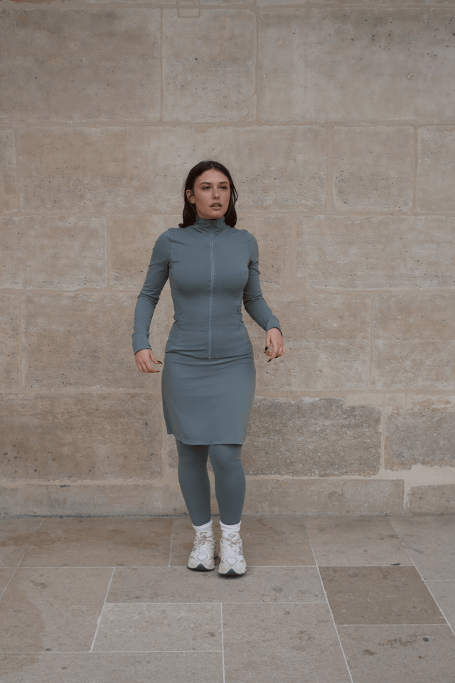 Modest Sport Skirt 20” with Integrated Legging - Sage Green - Sports Leggings - Mizyana