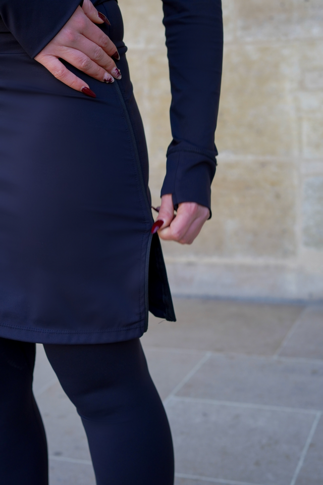 Modest Sport Skirt 18” with Integrated Legging - Black