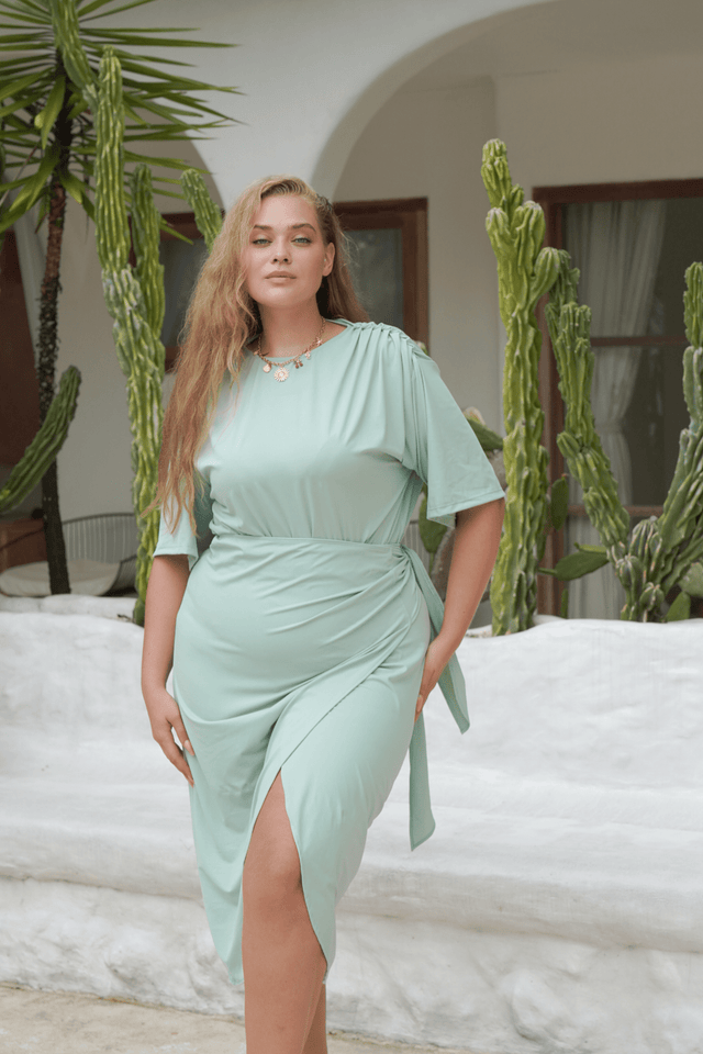 Mona Set with Ana Wrap Skirt - Lichen - Swim Set - Mizyana