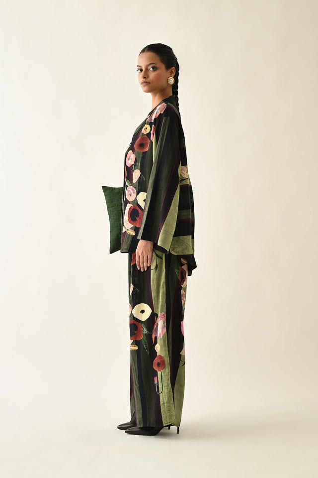 MOSs Stripes Jacket Set - Two-Piece Set - Mizyana