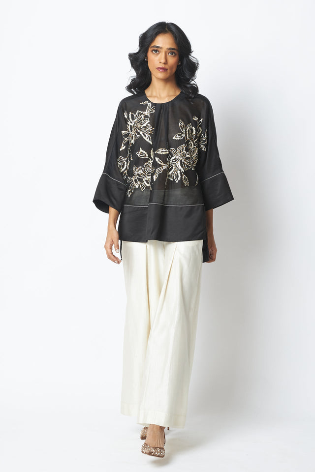 Munmun - Starlit Sheer Top + Pants - Two-Piece Set - Mizyana