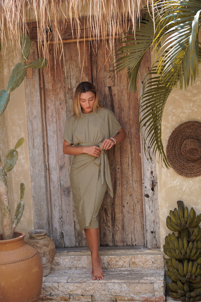 Alejandra Swim Dress – Olive