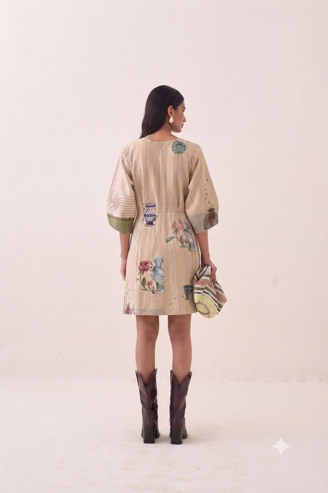 Nakshatra Bubble Sleeve Dress - Dress - Mizyana