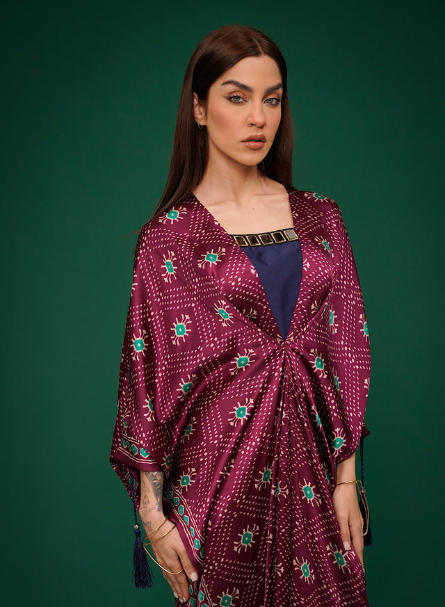 Naqsh kaftan (purple) - Kaftan - Mizyana