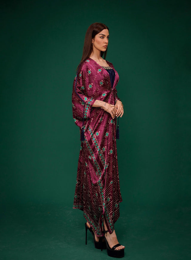 Naqsh kaftan (purple) - Kaftan - Mizyana