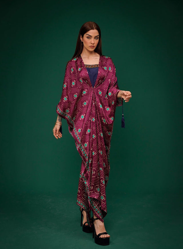 Naqsh kaftan (purple) - Kaftan - Mizyana