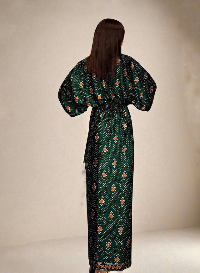 Naqsh pleat (green) - Kaftan - Mizyana