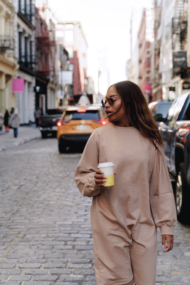 Nina Sweater dress - Beige - Dress - Mizyana