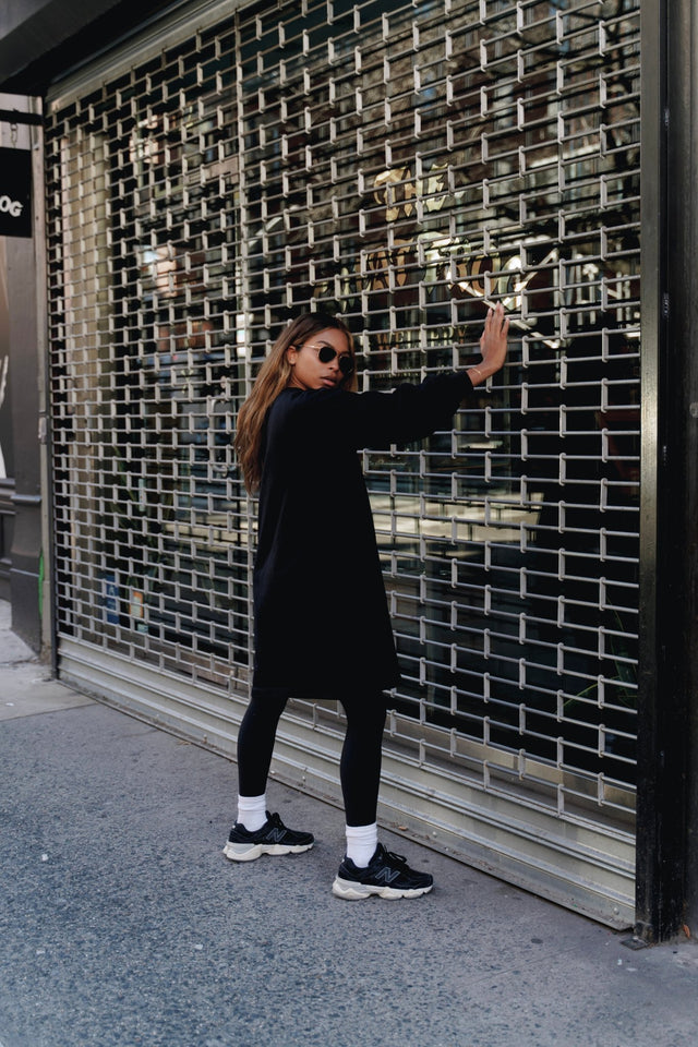 Nina Sweater dress - Black - Dress - Mizyana