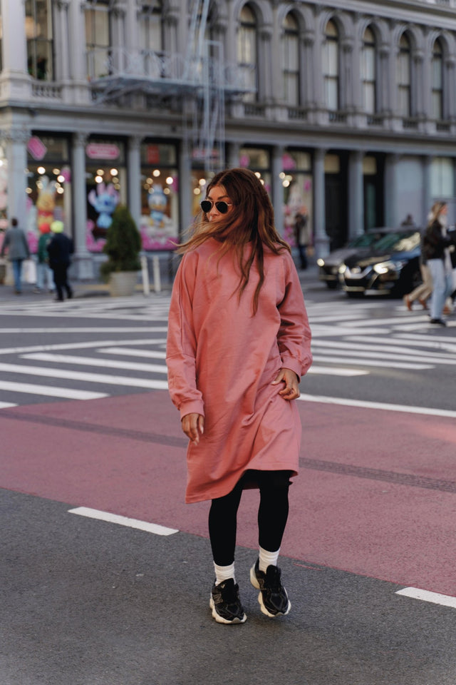 Nina Sweater dress - Rose - Dress - Mizyana