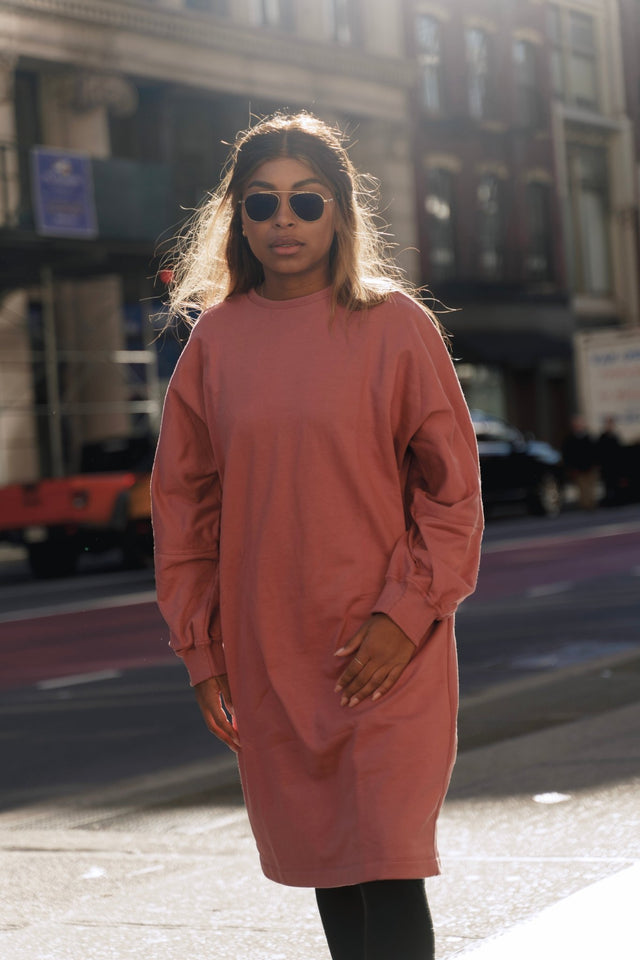 Nina Sweater dress - Rose - Dress - Mizyana