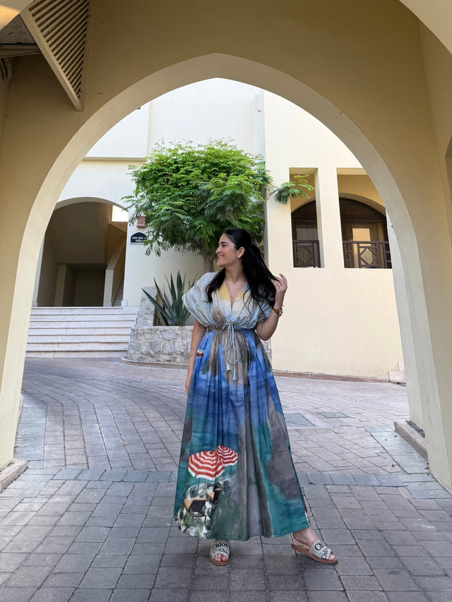 Nirvana Dress in Capri Coast Print - Dress - Mizyana