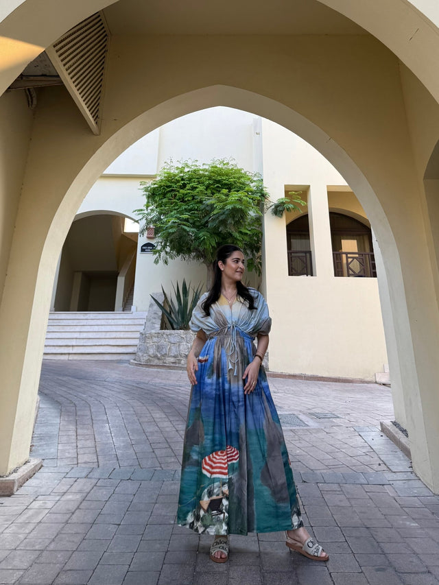 Nirvana Dress in Capri Coast Print - Dress - Mizyana