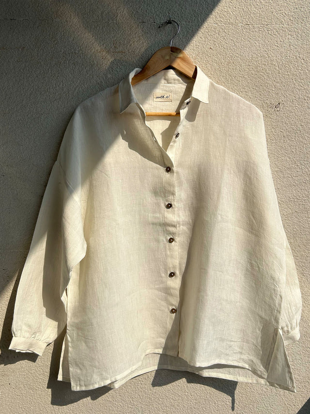 Oversized Linen Shirt - Shirt - Mizyana